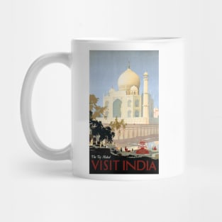 VISIT INDIA The Taj Mahal Tours and Cruises Vintage Holidays Travel Mug